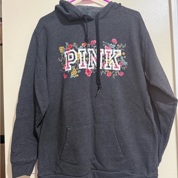 PINK Victoria's Secret Charcoal Hoodie - Picture 1 of 2